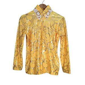 Women's - Equestrian Chain Print Long Sleeve Show Shirt